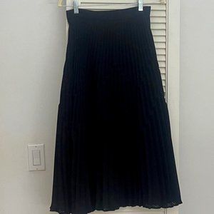Reiss Women's Blue Pleated Midi Skirt